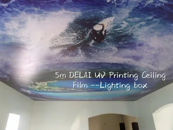 Naujas Atvykimo Bangų Banglenčių UV Spausdinimo įtempiamos lubos filmas su Jūros Pvc Lubų Plėvelė