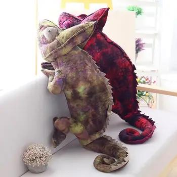 Pliušinis Lėlės Įdaryti Žaislas 28inch Imituojamas Chameleonas Gyvūnų Modelio Kambario Dekoro Dovana