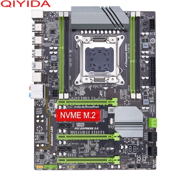 QIYIDA X79 Turbo Plokštė LGA2011 USB3 ATX.0 SATA3 PCI-E NVME M. 2 SSD Paramos REG ECC Atminties Ir Xeon E5 Procesorius