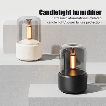 120ml skersmens Nešiojamų Žvakių Aromato Difuzorius USB Namų Elektros Oro Drėkintuvas šalto Rūko Maker Fogger Eteriniai Aliejai LED Šviesos Naktį