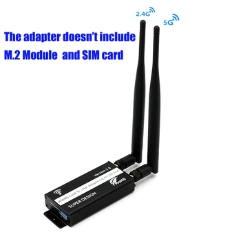 M. 2 USB 3.0 Adapteris, Antena B Klavišą NGFF Belaidžio ryšio Kortelės Keitiklis su SIM Kortelės Lizdas SIM Micro SIM į NANO SIM 3G, 4G, 5G Modulis