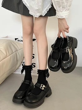 2023 storas kulnas Mary Jane bateliai Nauji storio apačioje lolita batai Koledžo merginų platforma batai Japonijos JK vienodas odiniai batai