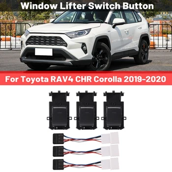 Langų Keltuvai Jungiklis Automobilių Priedai, Juodas Toyota RAV4 CHR Corolla 2018-2020