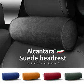 Four seasons bendrojo deerskin automobilių kaklo pagalvė pagalvė pagalvės automobilio sėdynės apvalios pagalvėlės Alcantara interjero priedai