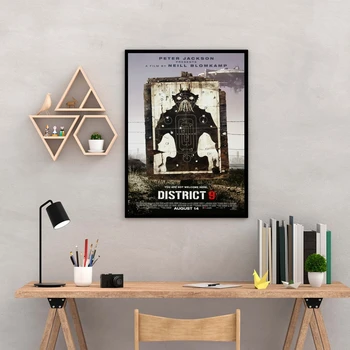 District 9, Filmo Padengti Plakatus Spausdinti Drobės Tapybos Sienos Nuotraukas Kambarį Namų Dekoro (Be Rėmelio)