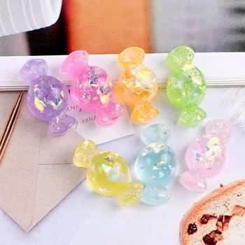10vnt Mielas Naujų Dervos Saldainiai Kawaii Miniatiūriniai Lėlių Mini Figūrėlės Amatai 
