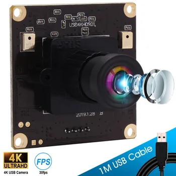 ELP Ultra HD IMX317 Spalvų CMOS Cam Modulis 3840x2160 30fps PC Webcam uv-C, be mašinistų valdoma Mini USB Kamera Su Garsu