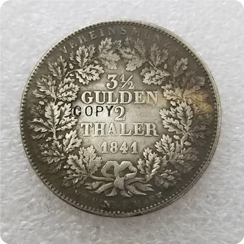 1841 vokietijos narių 2 Thaler 3-1/2 Gulden - Liudvikas I Kopijuoti Monetos