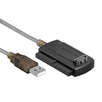 USB 2.0 į IDE/SATA Lengva Ratai Kabelis Tarpusavio Konversijos Kabelis Universalus SATA 2.5/3.5 colių Kompiuterio Kietojo Disko Adapteris
