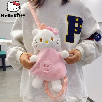 Sanrio Hello Kitty Žaislas Pliušinis Lėlės Mini Kuprinės Moterų Y2k Mados 2023 Naujas Mobilusis Telefonas Krepšiai Kawaii Rausvos Spalvos, Saldus Mergaičių Dovanos