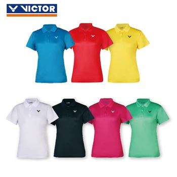 Nekilnojamojo Viktoras Badmintono Tiktų Vyrų ir Moterų Sporto Trumpas rankovėmis Polo Marškinėliai