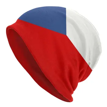Čekijos Vėliava Kepuraitė Variklio Dangčio Mezgimo Skrybėlės Vyrai Moterys Kietas Unisex Suaugusiųjų Patriotizmo Šiltos Žiemos Skullies Beanies Bžūp