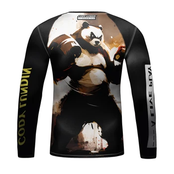 Custom Vaikų Panda Stora Sporto Sublimated t-shirts Greitai Dažų Sporto Marškinėliai Kūdikiui Berniukas jiu jitsu Bjj rashguard Bokso Jersey