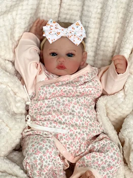 NPK 17inch Reborn Baby Doll Pieva Minkštas Kūno, rankų darbo 3D Odos su Visbile Venų Kolekcines, Meno Lėlės Kalėdų Dovana