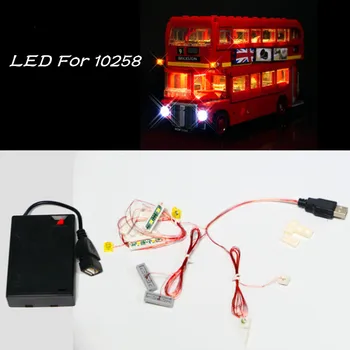 LED Šviesos Nustatyti 10258 Kūrybos Londono Autobusų Blokai (neįeina Modelis Plytos)