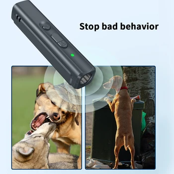 Šunelis Ultragarso Repeller Stabdžių Loti USB Įkrovimo Įranga, UV Aptikti Šviesos Mokymo Repeller Šunų Reikmenys