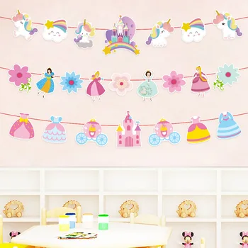 Vaikų Atostogų šalis,animacinių filmų popieriaus gyvūnų gimtadienio,princesė Laguna kūdikio pirmojo gimtadienio, fono sienų apdaila