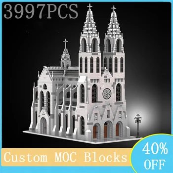 Naujas 3997Pcs Užsakymą Building Block Modelis SS Modulinės Gotikos Katedra 