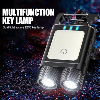 LED, COB Nešiojamų Žibintų Tipas-C USB Įkrovimo Kempingas Palapinė Šviesos Galia Ekranas Butelio Atidarytuvas Lengvas Lauko Įranga
