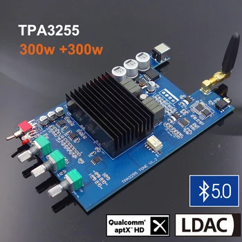 2*300W APTX-HD LDAC TPA3255 Bluetooth 5.0 PCM5102A Didelės Galios Stiprintuvo 2.0 Kanalo Hifi Stereo D Klasės Skaitmeninio Garso Muzika Amp