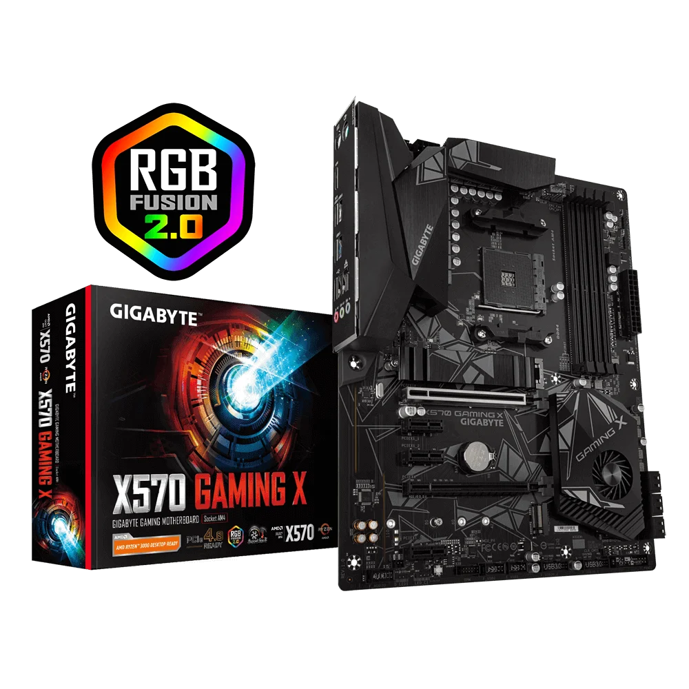 Nauja GIGABYTE X570 ŽAIDIMŲ X AMD Ryzen 3000 PCIe 4.0 SATA 6Gb/s, USB 3.2 AMD X570 ATX pagrindinė Plokštė