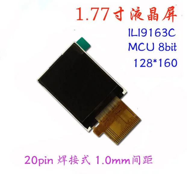 1.8 Colio 1.77 colių TFT LCD ekranas LCD LCM ILI9163C/ST7735S MCU SPI