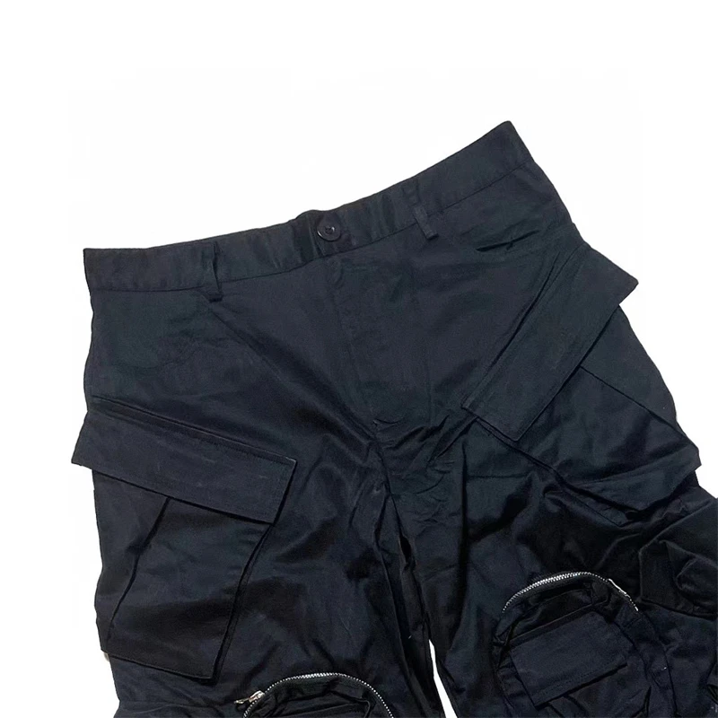 23SS High Street Nailono Multi kišenės užtrauktuką Krovinių Kelnės Vyrams, Moterims, 1:1 Aukštos Kokybės Lipnios Paspaudus Užtrauktukas Tiesios Kojos Kelnės