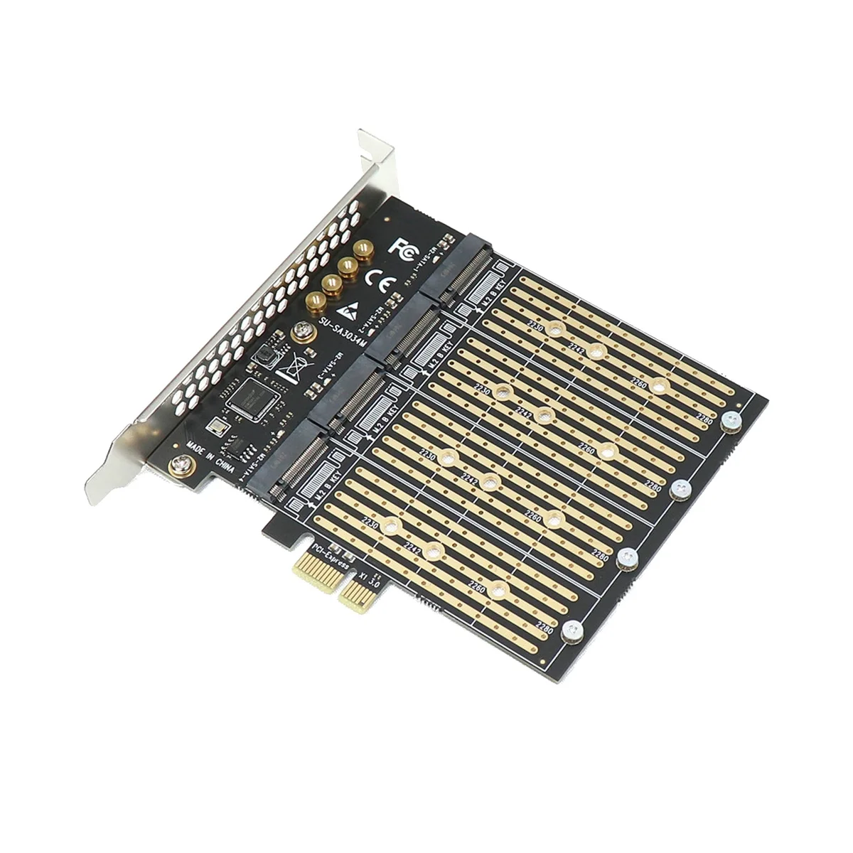 Kasybos PCIE į M2 Adapteris PCI Express X1 4 Uostų B Klavišą M. 2 NGFF SATA SSD Adapter PCI-E Adapterį Plėtra Riser Card