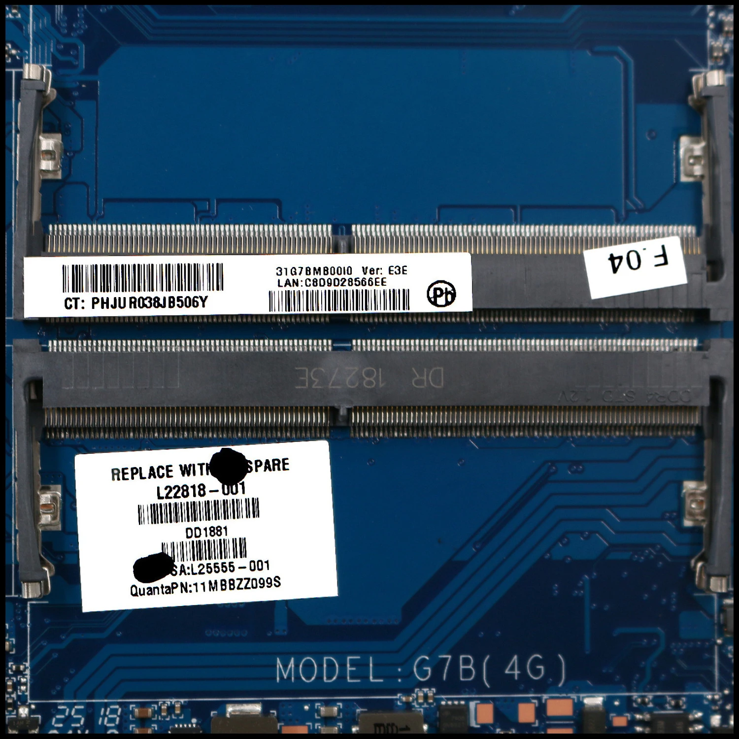 Kokybės L22818-001 HP TPN-Q208 15-CS serijos Nešiojamas Plokštė DAG7BMB16E0 G7B L22818-601 Mainboard I5-8250U MX150 4GB DDR4