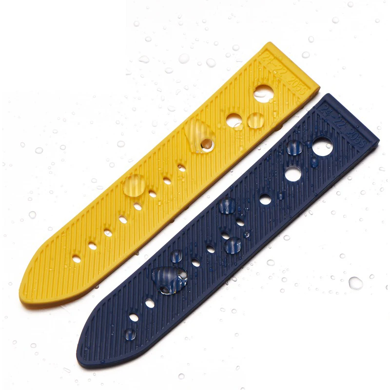 Prabangos Prekės ženklo Kokybė pobūdžio Gumos Dirželis Žiūrėti 22mm juoda geltona raudona mėlyna Apyrankė navitimer/avenger/Breitling Watchbands