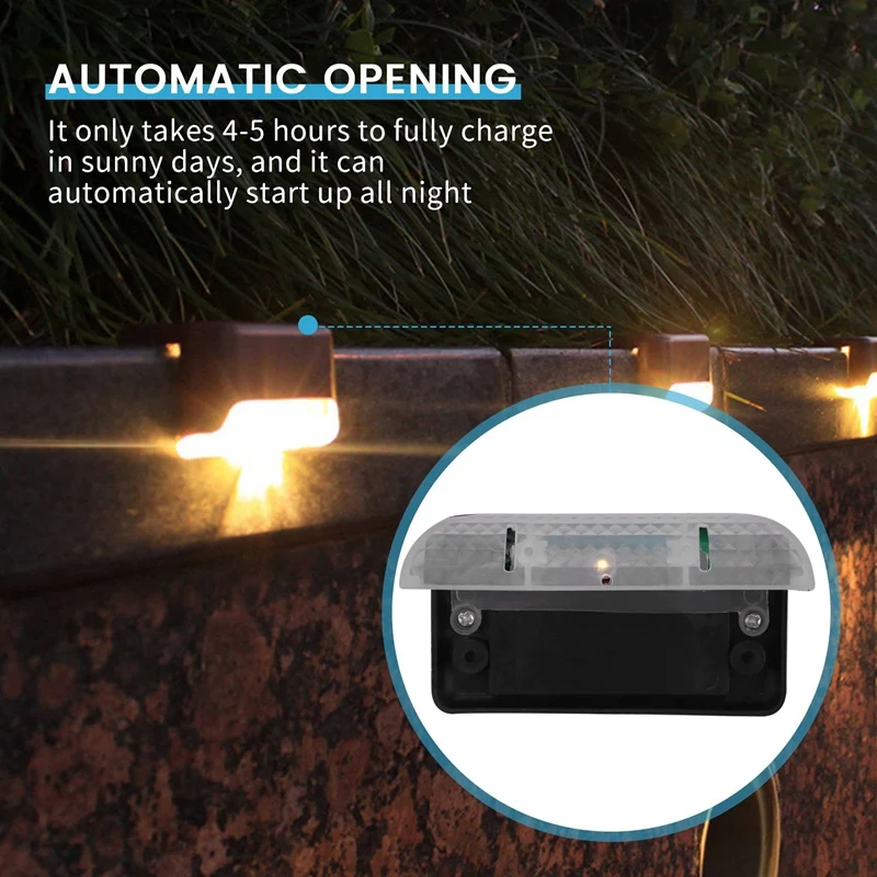 Skatinimas! 4Pcs LED Saulės Kelias Laiptų Apšvietimas Lauko Sodas, Kiemas, Tvora, Sienos Kraštovaizdžio Lempa Saulės Šviesą Laiptų Kiemas