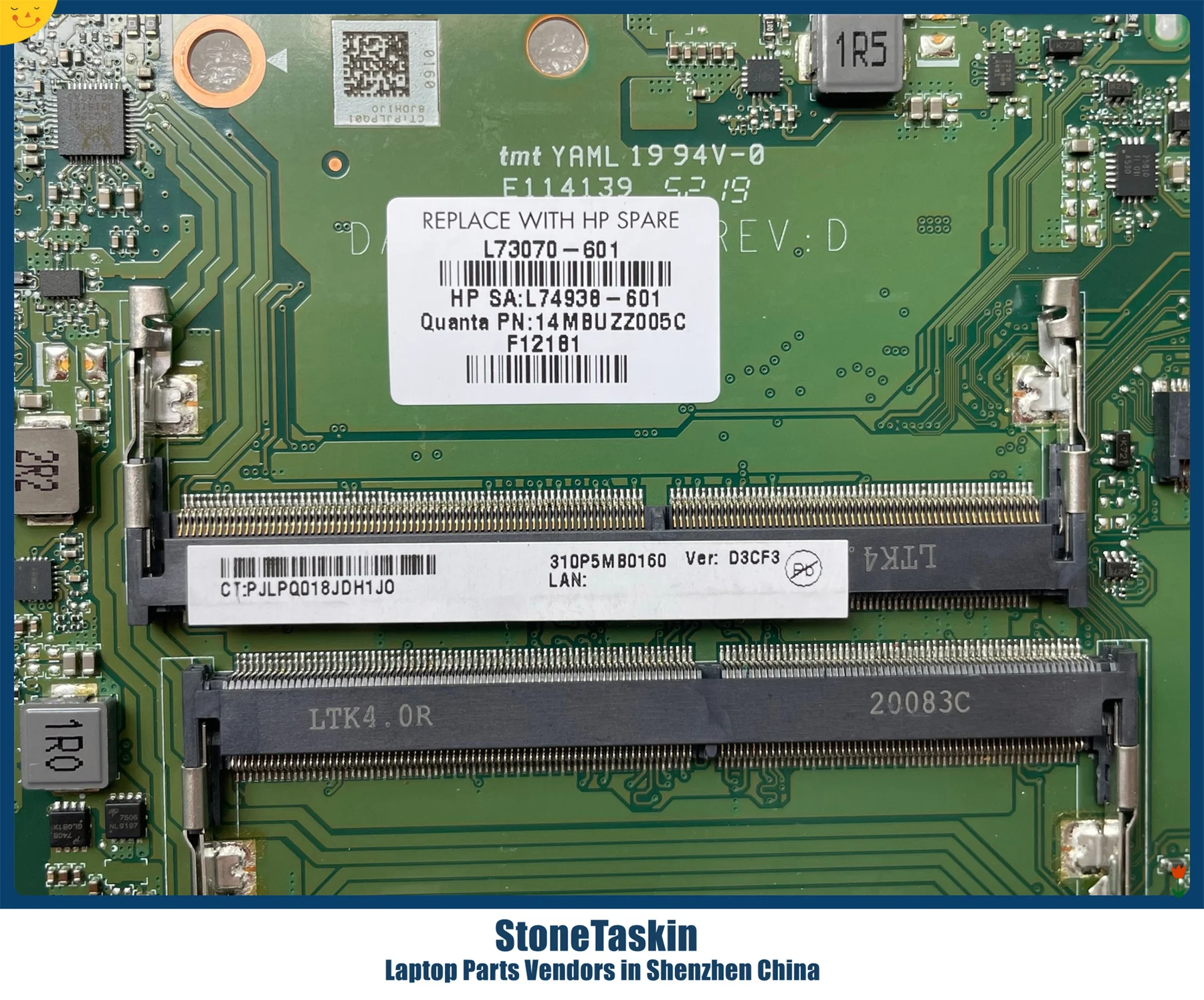 StoneTaskin Originalus L73070-601 L74938-601 HP 15-DY 15-DY0044NR Nešiojamojo kompiuterio pagrindinę Plokštę Su i3-8130U CPU, MB DDR4 100% Testuotas