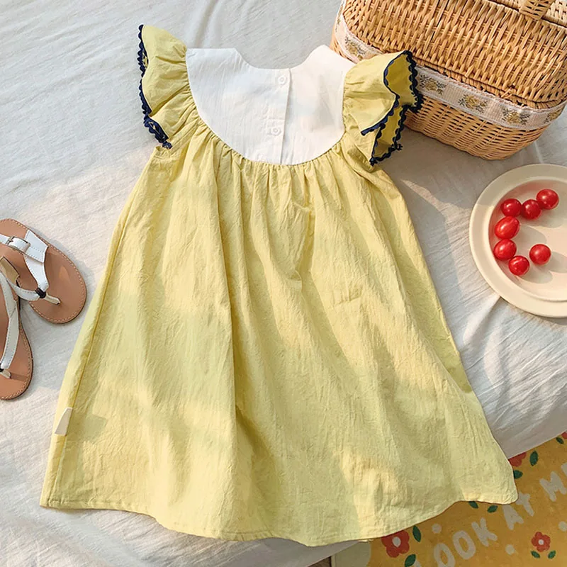 XINYU Naujos Suknelės Siuvinėjimo Baby Girl Dress 2023 Vasaros Vaikų Drabužiai Mergaitėms Atsitiktinis Suknelės 1-7 Metų Saldus Vaikų Kostiumas