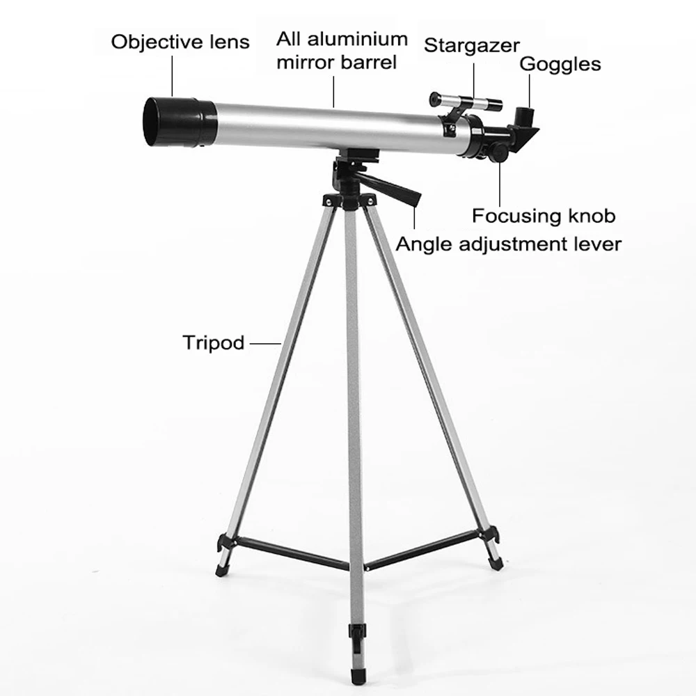 50-100 Kartų Astronominiai Teleskopai Spotting Scope Teleskopai, Monokliai Galingi Žiūronai Su Trikoju Stovyklavimo Įranga