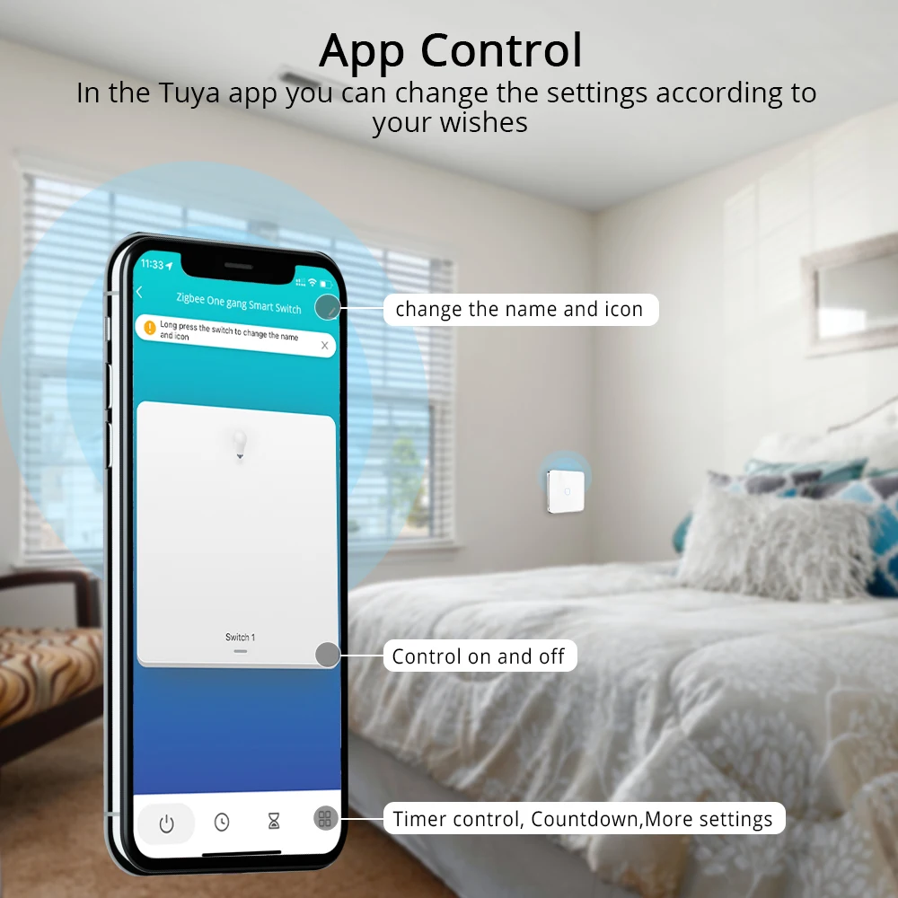 Intellithings Tuya Zigbee 1 Gauja 2 Būdas Smart Šviesos Jungiklio Nėra Neutralus Interruptor Smart Gyvenimo App 
