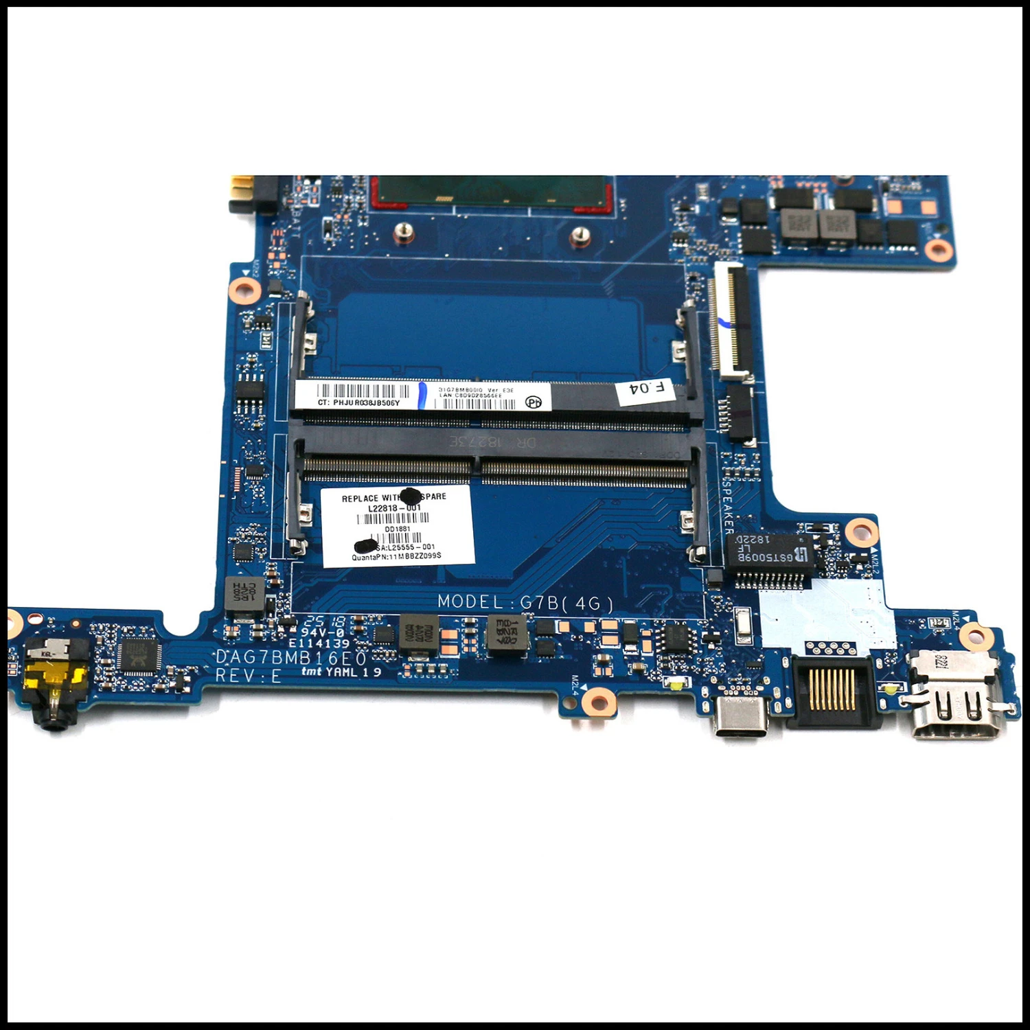 Kokybės L22818-001 HP TPN-Q208 15-CS serijos Nešiojamas Plokštė DAG7BMB16E0 G7B L22818-601 Mainboard I5-8250U MX150 4GB DDR4