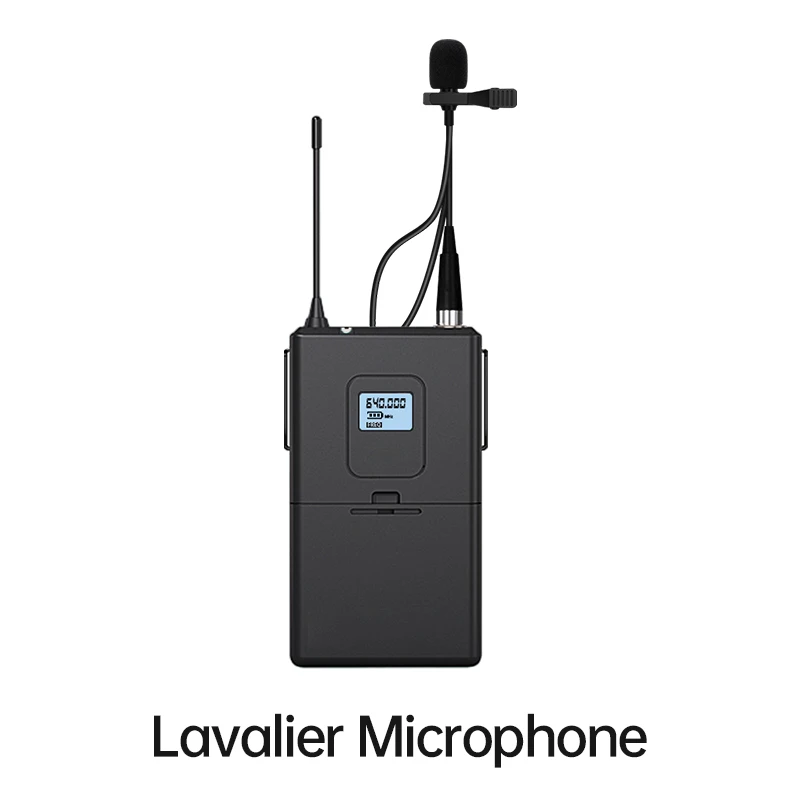 Profesionalių UHF 8-channel Bevielio Mikrofono Sistema Nešiojamą Lavalier laisvų Rankų įranga Konferencija Siųstuvas Priedai
