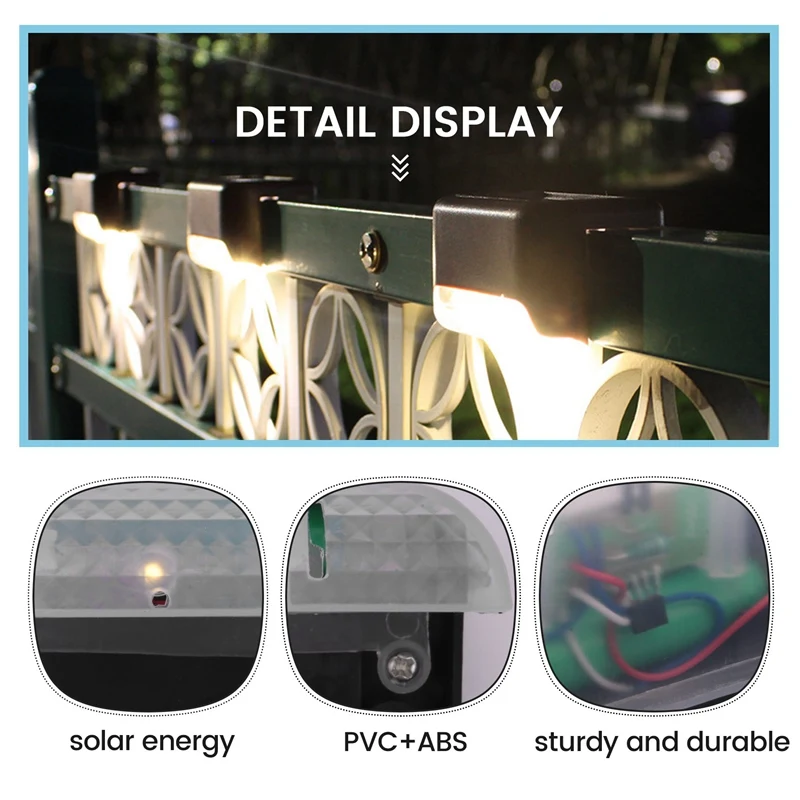 Skatinimas! 4Pcs LED Saulės Kelias Laiptų Apšvietimas Lauko Sodas, Kiemas, Tvora, Sienos Kraštovaizdžio Lempa Saulės Šviesą Laiptų Kiemas
