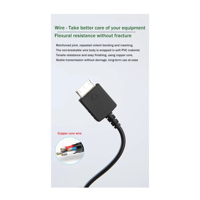 WMC-NW20MU USB Laidą Įkrovimo Kabelis Sony MP3 MP4 Walkman NW NWZ Tipas (1.25 M)