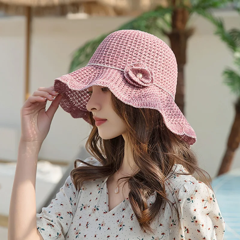 Japonijos Gėlių, Sulankstomas Baseino Kepurės Moterų Vasaros Saulės skėtį nuo saulės Kibirą, Skrybėlės Moterims Kvėpuojantis Žvejys Saulės Skrybėlę Ins