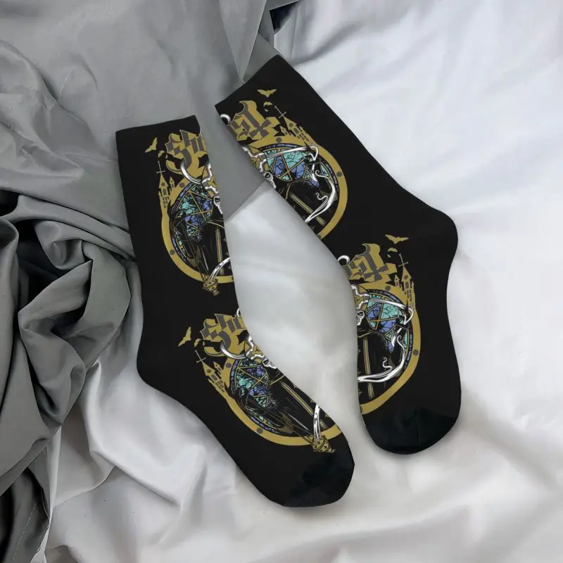 Naujovė Vyrų Sunkiosios Roko Grupė Siaubo Dvasios Suknelė, Kojinės Šiltos Unisex Patogūs 3D Atspausdintas Įgulos Kojinės