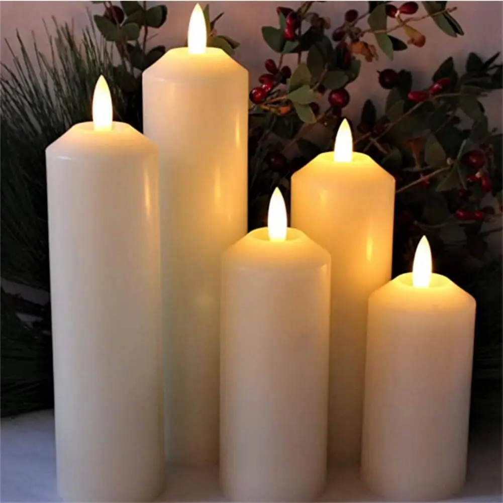 Romantiškas Labai Didžiulis Flameless Akumuliatoriaus LED Ramstis Žvakė Saugus Naudoti LED Žvakė Ilgalaikį Namų