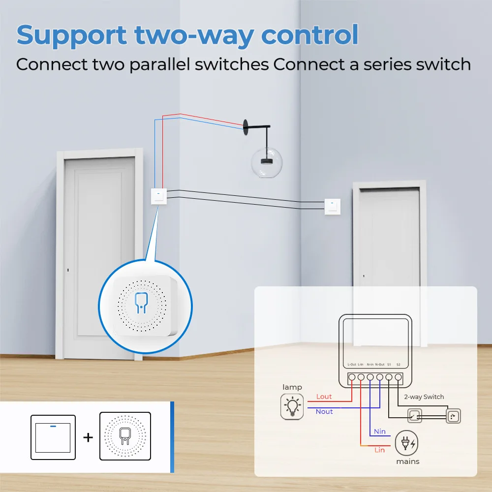 Tuya ZigBee Smart Switch Power Stebėti 16A WiFi 