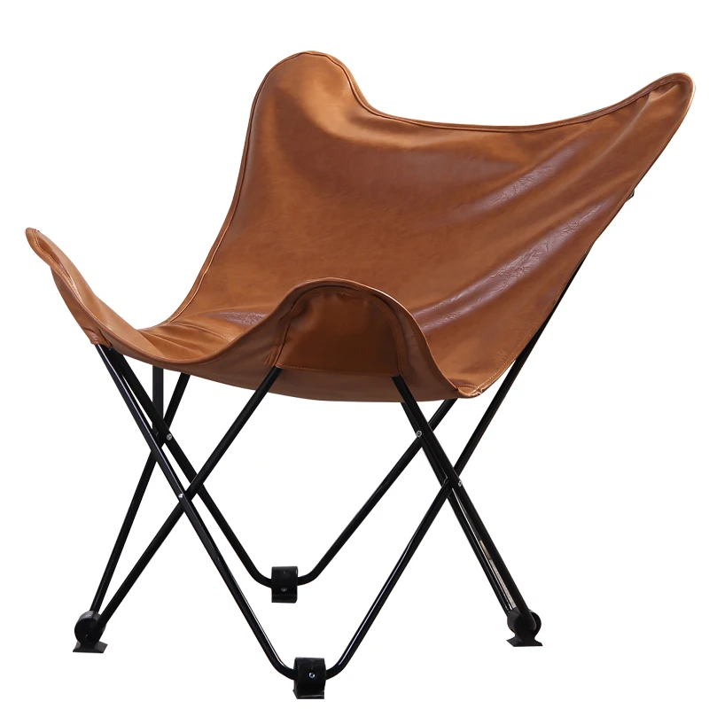 Šiaurės Odos Sulankstomos Kėdės, Lauko Baldai Paplūdimio Kėdės, Modernaus Minimalistinio Sulankstomos Kėdės Kūrybinio Laisvalaikio Tingus Recliner Sofos