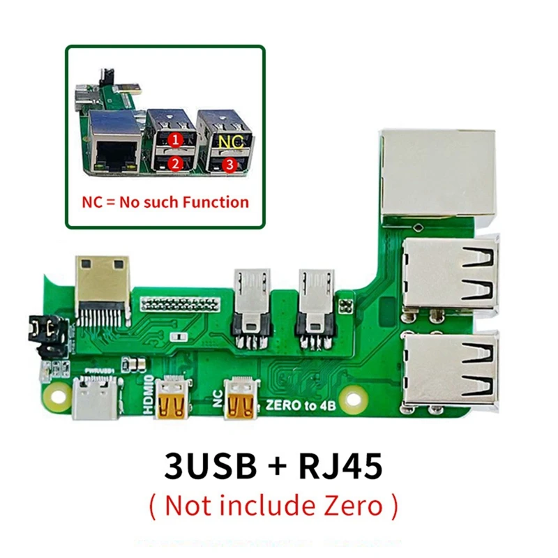 1 Rinkinys Aviečių Pi Adapteris Valdybos Nulio 2W Į 4B Sąsajos Adapteris Nulio Pi0 USB HUB RJ45 SKRYBĖLĘ
