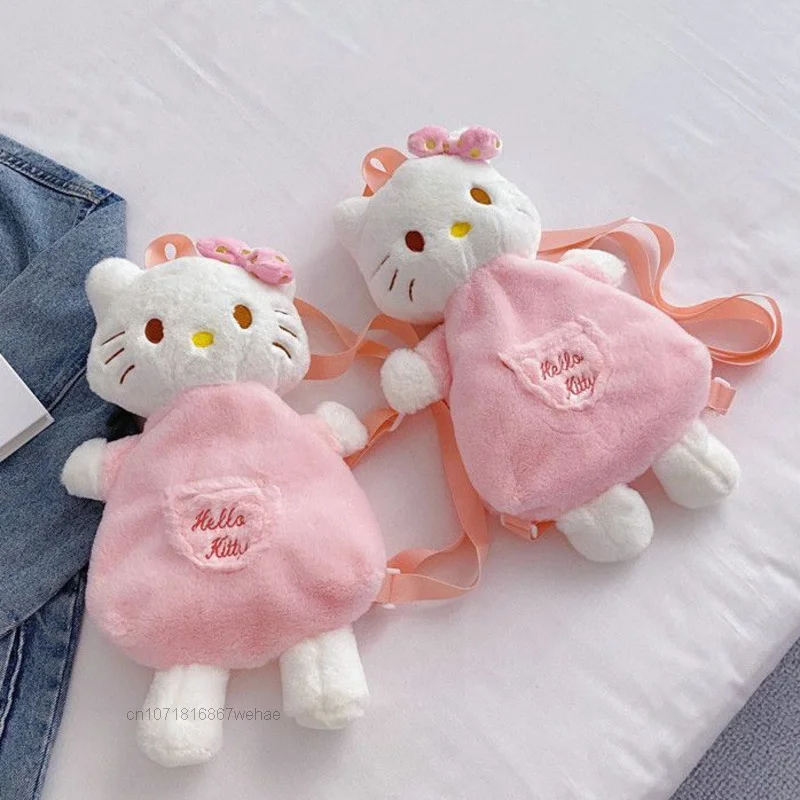 Sanrio Hello Kitty Žaislas Pliušinis Lėlės Mini Kuprinės Moterų Y2k Mados 2023 Naujas Mobilusis Telefonas Krepšiai Kawaii Rausvos Spalvos, Saldus Mergaičių Dovanos