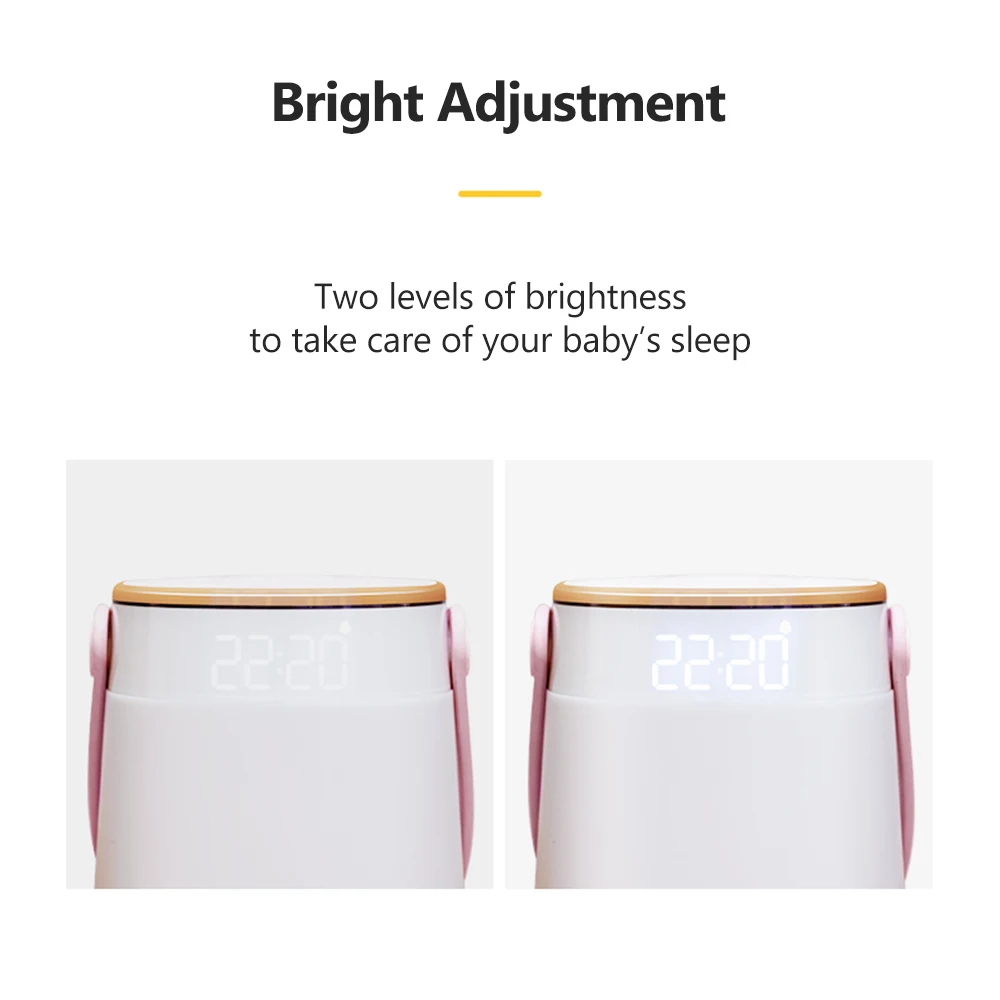 3Life Įkraunamas LED Nakties Šviesos Miegamajame, Naktiniai staleliai, Lempa Mama&Baby specialia Lempa, Laikrodis Laiką Temperatūros daviklis, Aplinkos Šviesos