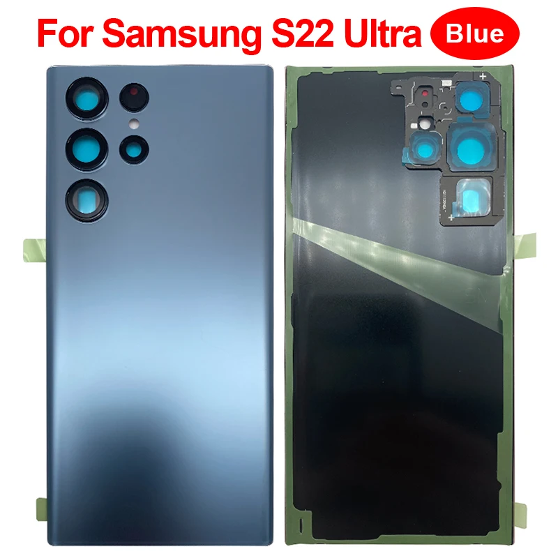 NAUJAS S22 Ultra Galinio Dangtelio Samsung S22 Ultra 5G S908B Baterija, galinis Dangtelis Galinių Durelių Stiklo plokštės Būsto Atveju Fotoaparatas Stiklinis Lęšis